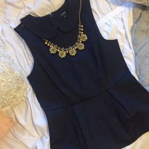 JCREW navy peplum